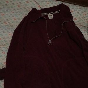 maroon 3/4 zip